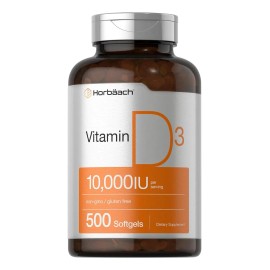 Vitamin D3 10,000 IU (500 Softgels, Unflavored) ☀️🦴🛡️