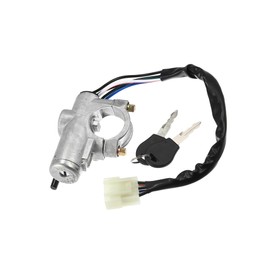 Partuto Ignition Key Switch Steering Lock Cylinder W/Key 48700-01G25 for Nissan D21 Pathfinder Pickup 1986-1997 Manual Transmission Ignition Switch Steering Starter Switch Assembly 5 Pin Replacement