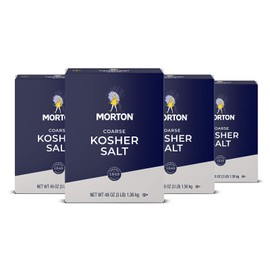 Morton Salt Kosher Salt, Coarse, 3 Pound (Pack of 4)