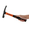 Green Jem HTFGBH Brick Hammer, Black/Orange