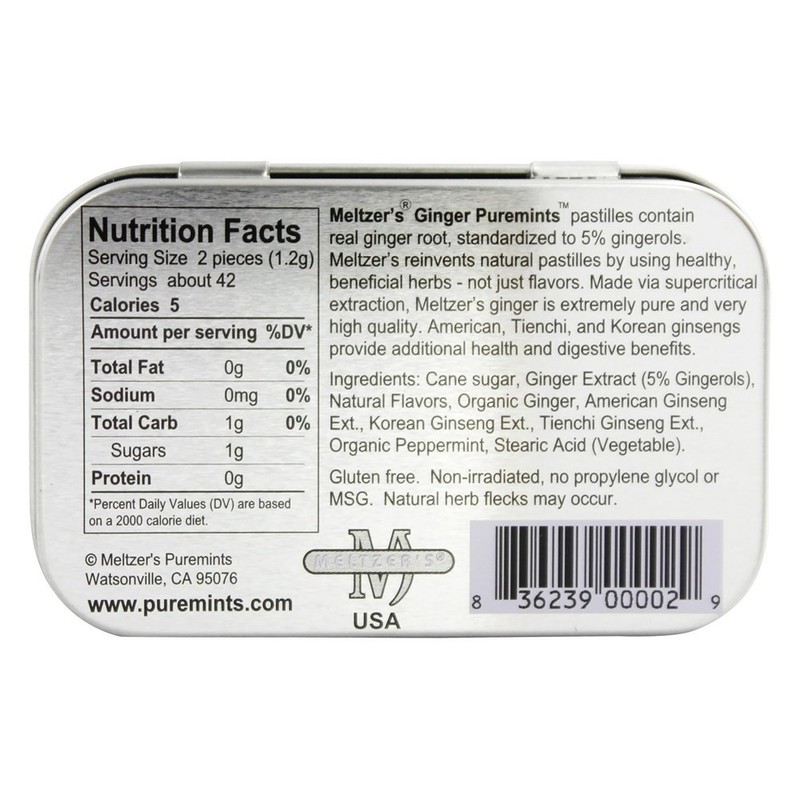 Meltzer's Puremints Ginger - 1.76 oz