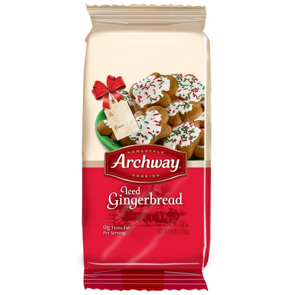Archway Archway Iced Gingerbread Cookies, 6 Ounce