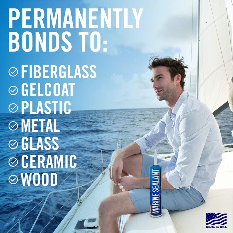 Marine Sealant and Adhesive, Waterproof Marine Grade Caulk, High Temp