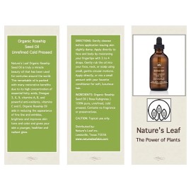 Rosehip Seed Oil, Organic, Virgin, Cold Pressed, Ant-Aging Moisturizer - 4 fl oz