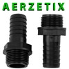 AERZETIX - C63625 Set of 2 Male Hose Connection Straight