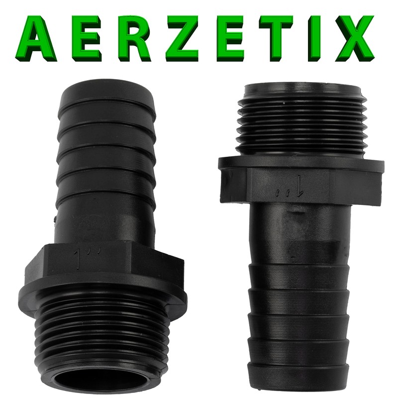AERZETIX - C63625 Set of 2 Male Hose Connection Straight