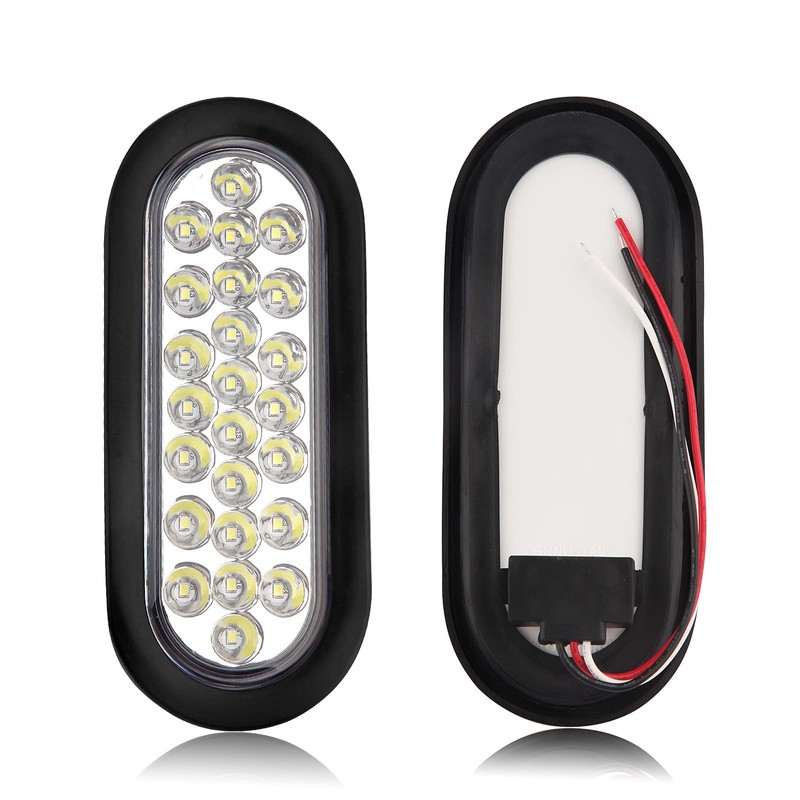4Pcs 6" Inch Oval Led Stop Turn Tail Lights Brake