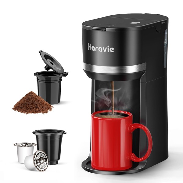 Horavie Mini Single Serve Coffee Maker for K Cup and