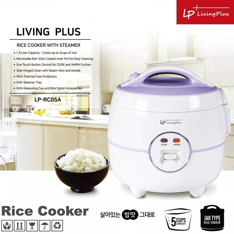 LP Rice Cooker, Non stick, One Touch Button, with Steamer,