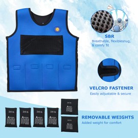 TOPARCHERY Weighted Vest for Kids with Sensory Needs - Compression Vest for Children with SDP, ADHD, ADD, Sensory Overload - Kids Weighted Vest Includes 6 Removable Weights(Medium, Ages 8+)