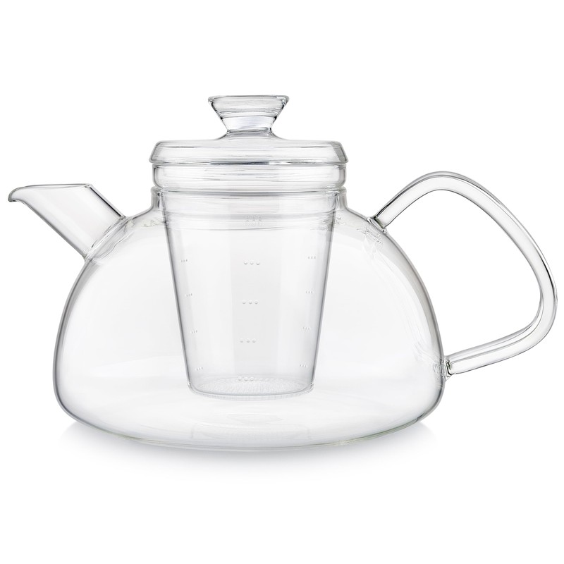 Teabloom Innovative Filtered Borosilicate Glass Teapot With Microdot Loose Tea