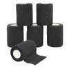 MINGYUE伸縮包帯 弾性包帯 テーピングテープ 自己粘着性 7.5cm×6rolls 手で切れる(ブラック)
