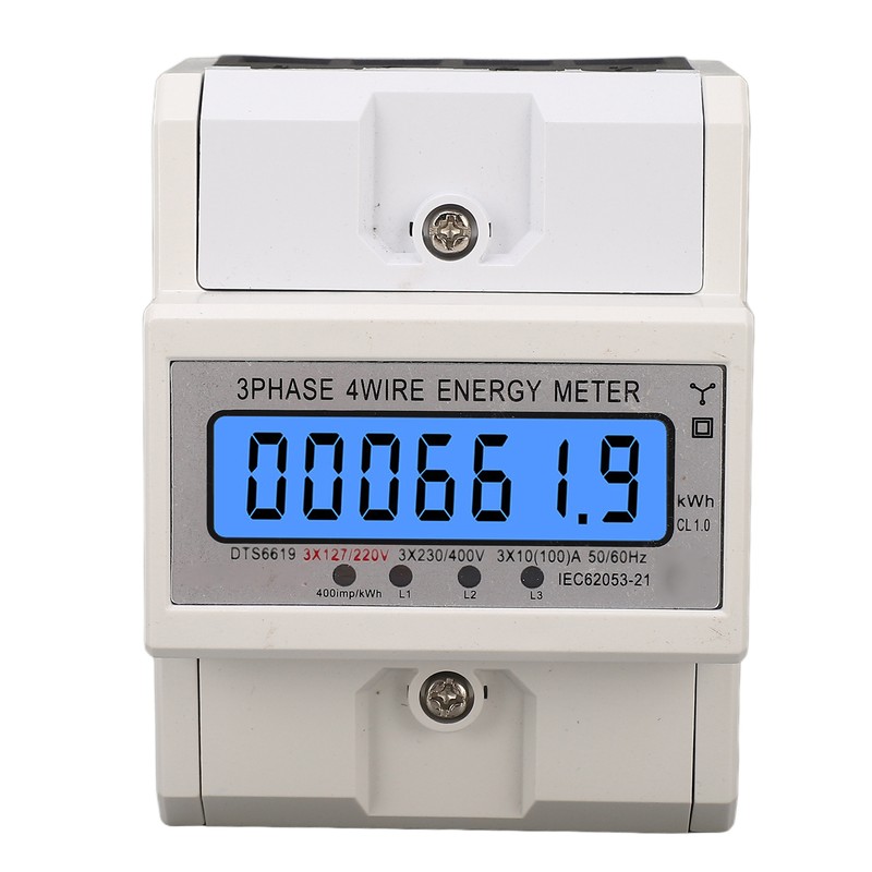 Digital Energy Meter 3 Phase 4 Wire KWh Electricity Wattmeter
