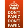 Tin Sign 30 x 20 cm Bar Sign: Don`t Panic