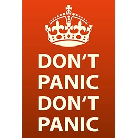 Tin Sign 30 x 20 cm Bar Sign: Don`t Panic Don`t Panic DekoNo7