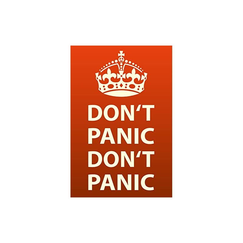 Tin Sign 30 x 20 cm Bar Sign: Don`t Panic