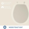 Mayfair Cameron Biscuit Toilet Seat, Non Slip Heavy Duty Wood,