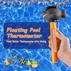 Pool Thermometer, Swimming Pool Thermometer with Rope Cartoon Style Water
