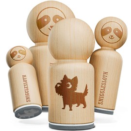 Lovable Cartoon Cairn Terrier Rubber Stamp for Stamping Crafting Planners - 1/2 Inch Mini