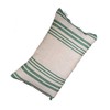 FinTec Striped Sauna Cushion Stripes Green I 400 x 260 mm | 70% Linen, 30% Cotton & 100% Polyester Hollow Fibre I Washable I Breathable I Hygienic
