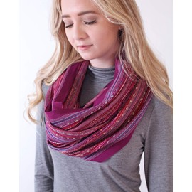 Anika Dali Women's Shimmer Sparkle Infinity Scarf- Festival Boho Bliss Fashion Scarf (Provence Purple)