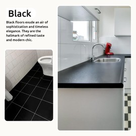 Jungarian All-In-One Interior Floor Coating Kit, Water-based & Low Odor One-Step Floor Paint, High Hardness Waterproof Paint for Ceramic, Porcelain, Fiberglass, Hardwood, Laminate, Vinyl, 35OZ, Black
