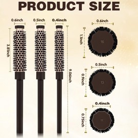 3Pcs Honeycomb High Skull Top Modeling Roller Comb, Small Round Brush for Blow Drying, Make Hair Accessories Set, Mini Round Brush Suitable for Various Looks Men and Women