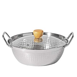 Pearl Metal HB-4787 Silver Tabletop Pot, 7.9 inches (20 cm), Stainless Steel Glass Lid Included, Wawashi