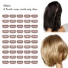 50pcs 6 Tips 6 Teeth Wig Snap Clip Metal Stainless