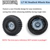 RCHUBAM 1/7 RC Beadlock Wheels Rim 4PCS RC Rock Crawler