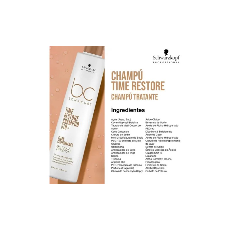 Shampoo Bonacure Time Restore Rejuvenece El Cabello 250ml