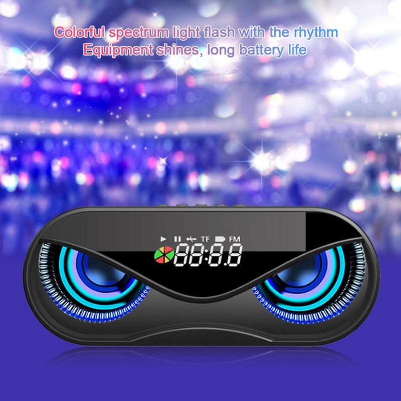 ABS Multifunction Alarm Clock Bluetooth Speaker Voice Prompt Call Function