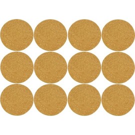 Ingbertson® Cork Coasters, Diameter 19 cm, 1 cm High, Made in the EU, Pack of 12, for Crafts etc. # Cork Coasters