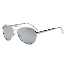 Real Kids Shades Unisex Aviator, Silver, Tween
