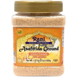 Rani Asafetida (Hing) Ground 21.1oz (1.32lbs) 600g Gluten Friendly, PET Jar ~ All Natural | Salt Free | Vegan | Non-GMO | Asafoetida Indian Spice | Best for Onion Garlic Substitute