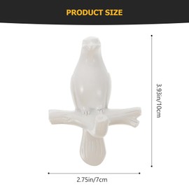 No-Trace White Resin Bird Shape Wall Hook, Small Size Adhesive Decorative Hook for Bedroom and Door, Damage-Free Hanging Organizer