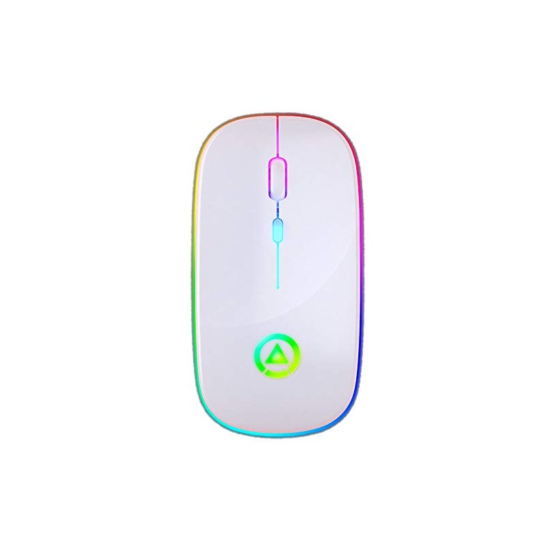 A2 Mouse Luz Led Inalambrico Recargable Color Blanco 2.4G Portatil