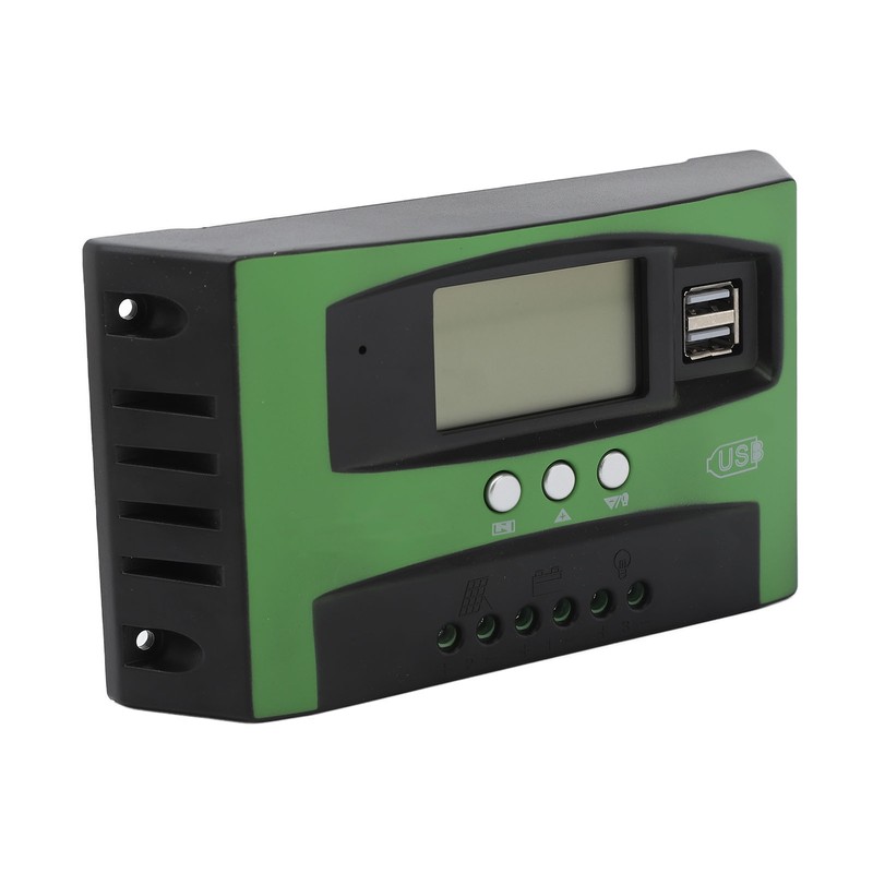 MPPT Solar Panel Controller with Dual USB Ports LCD Display