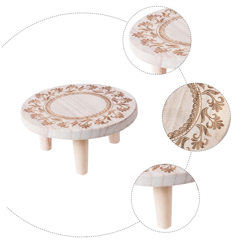 Mipcase 1pc European Style Carved Flowerpot Holder Plant Display Stand