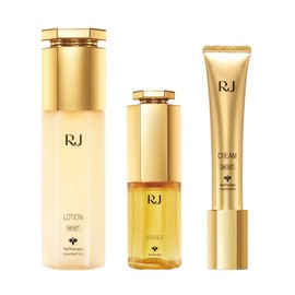 Yamada Beekeeping, RJ, 3-piece Set, S Type (Dry Skin) (Lotion, Beauty Serum, Cream, Skin Care, High Moisturization, Dry Skin, Moisture, Royal Jelly Extract, Hyaluronic Acid, Collagen)