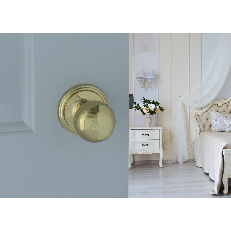 Copper Creek BK2020PB Ball Passage Door Knob, Polished Brass by
