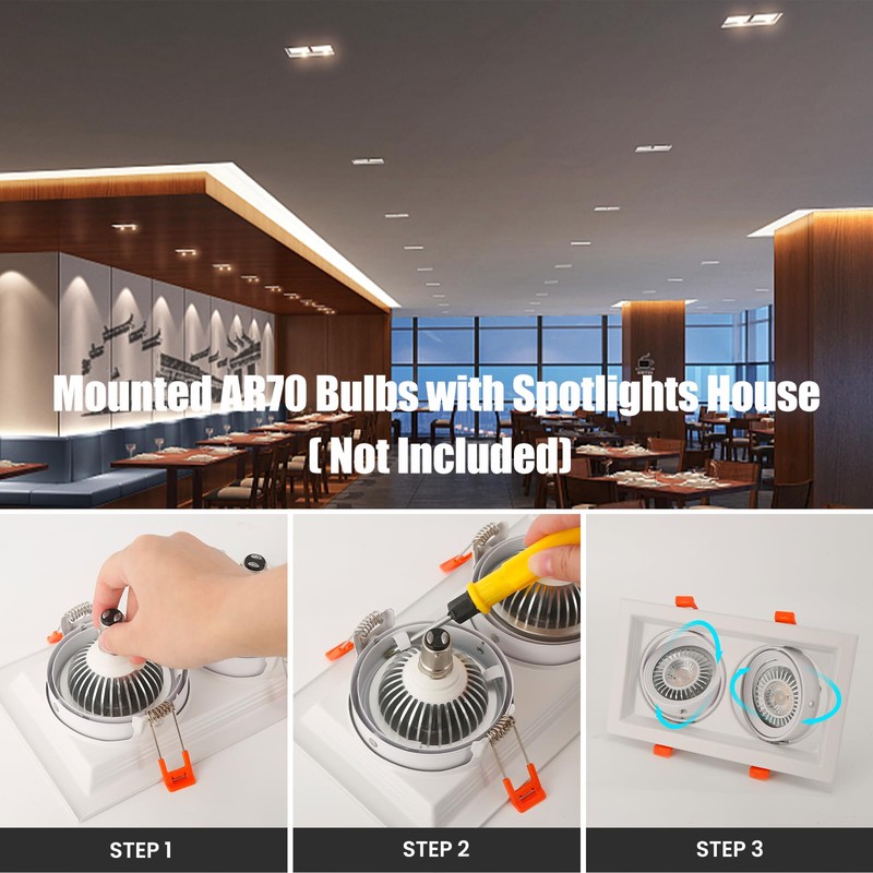 AIBOO AR70 LED Light Bulb BA15D B15 Base, AC/DC12V Input,