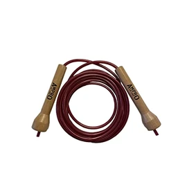 AMPRO Adjustable Deluxe Wooden Handle 10ft Speed Rope - Skipping Rope