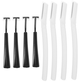 Ipetboom 4 Pack Eyebrow Shaver Set Dermaplaning Tool for Face Portable Eyebrow Razor for Women Compact Design Non-slip Handle