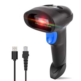 NETUM 2D Barcode Scanner with Stand USB 2.0 Wired Barcode Imager Automatic Barcode Reader Handhold Scanner Gun with USB Cable for Laptops, Computers, Cashier, POS