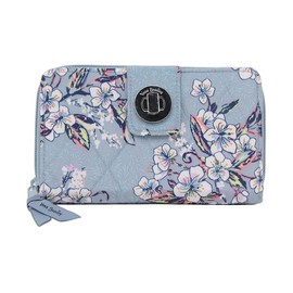 Vera Bradley Ultralight RFID Turnlock Wallet, Cherry Blossoms, Cherry Blossoms, Floral