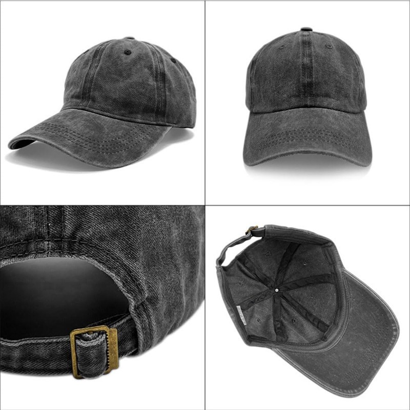 EOMECUIGAO Men's Cap, Deep Hat, Men's Large Size, Cotton Washed,