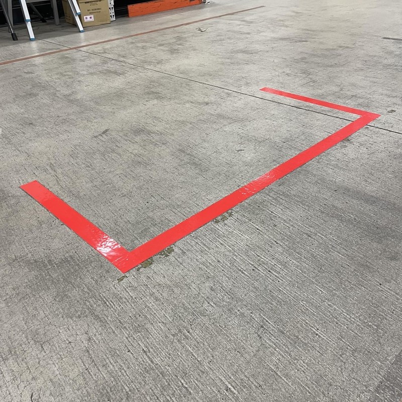 Teraoka No. 340G Line Tape, Red, 2.0 x 65.6 ft