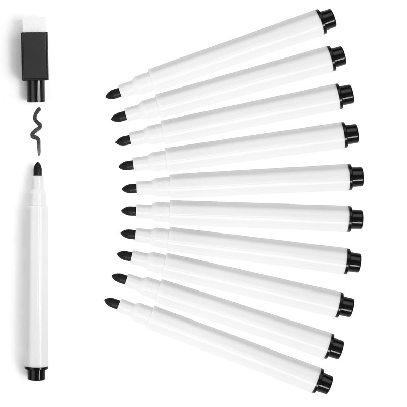 VEYLIN Whiteboard Pens, 20PCS Black Small Dry Wipe Whiteboard Marker