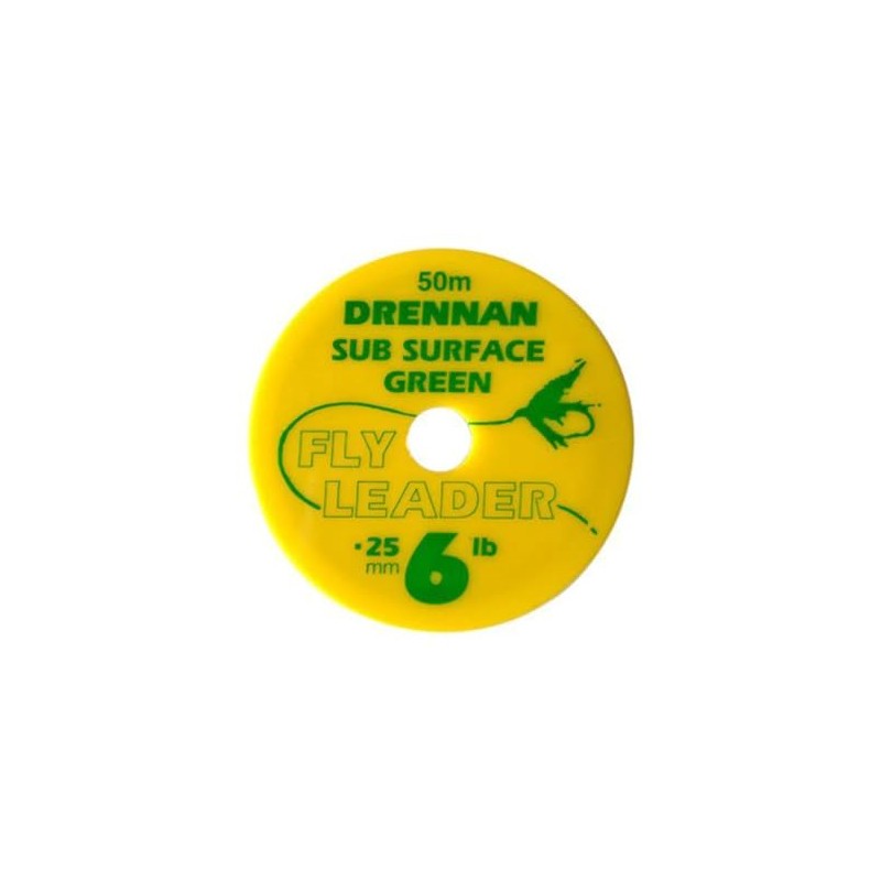 50m Drennan Subsurface Fly Line Tippet Leader Material - Green
